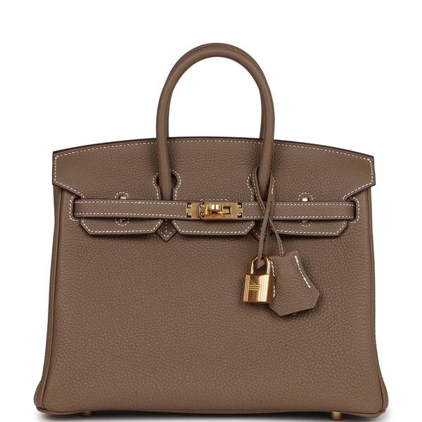 Hermes Birkin 25 Etoupe Togo Gold Hardware – Accessorio premium elegante