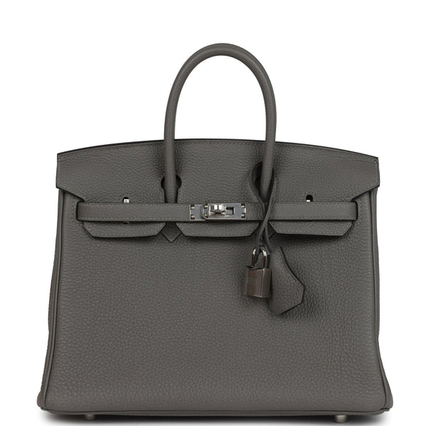 Hermes Birkin 25 Gris Meyer Togo Palladium Hardware – Accessorio premium elegante