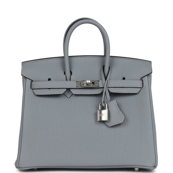 Hermes Birkin 25 Gris Pantin Togo Palladium Hardware – Accessorio premium elegante