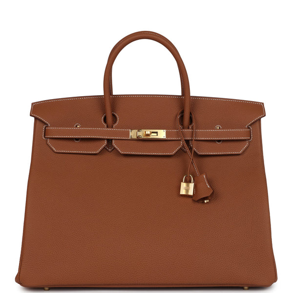 Hermes Birkin 40 Gold Togo Gold Hardware – Accessorio premium elegante