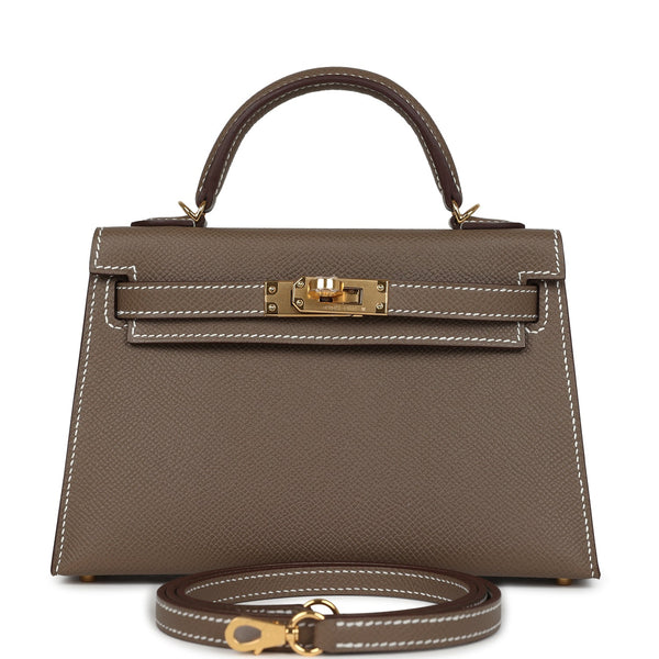 Hermes Kelly Sellier 20 Etoupe Epsom Gold Hardware – Accessorio premium elegante