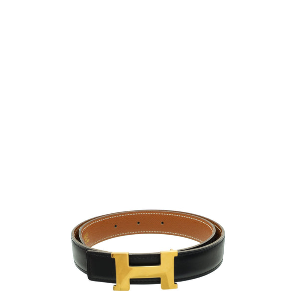 Hermes Bicolor Constance Buckle Mini Reversible 24mm Belt – Accessorio premium elegante