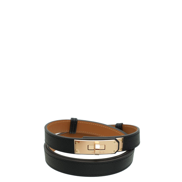 Hermes Noir Kelly 18 Belt – Accessorio premium elegante