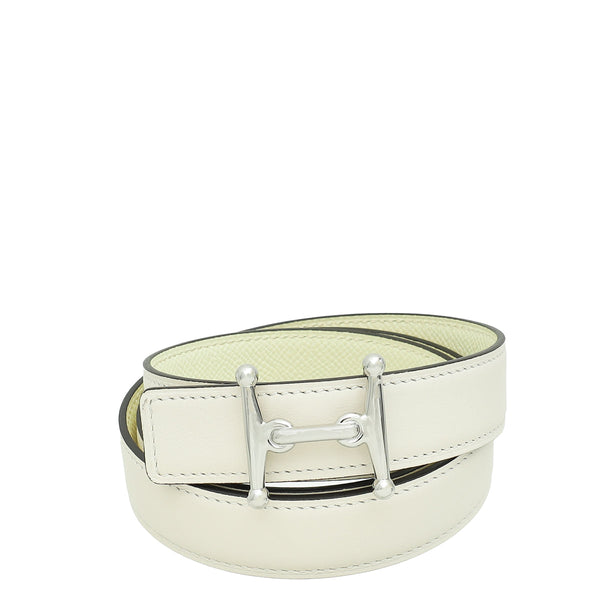 Hermes Bicolor Mors H Belt Buckle & Reversible 24mm Belt – Accessorio premium elegante