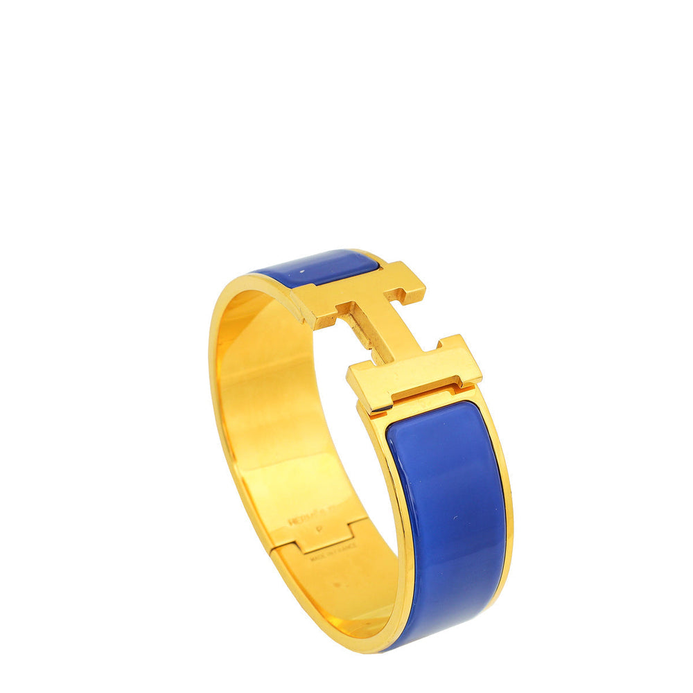Hermes Saphire Blue Clic Clac H Bracelet – Accessorio premium elegante