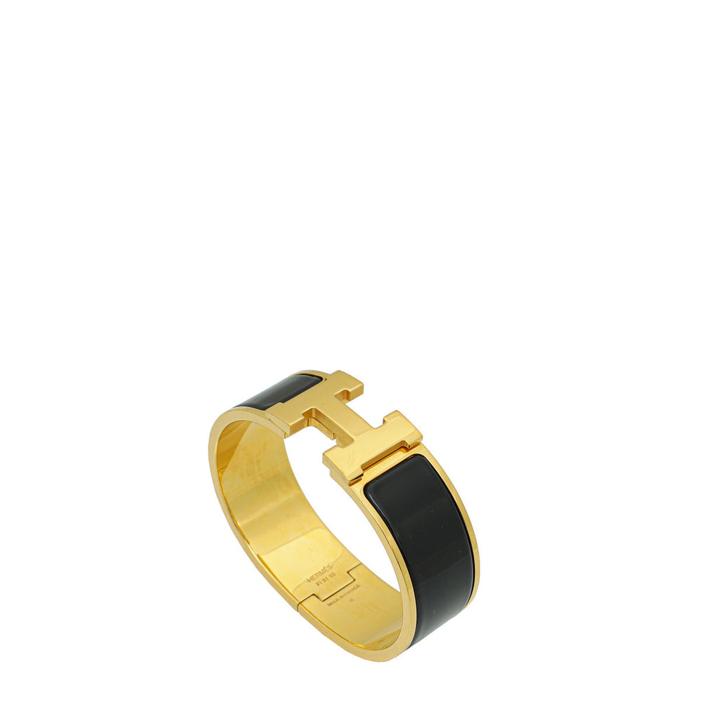 Hermes Noir Clic Clac H Bracelet – Accessorio premium elegante