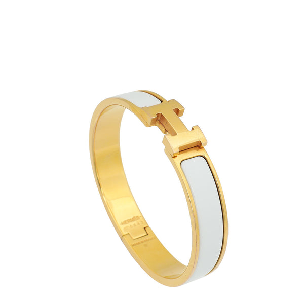 Hermes Blanc Clic H GM Bracelet – Accessorio premium elegante