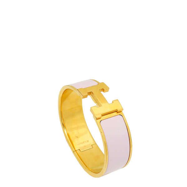 Hermes Light Pink Clic Clac H Bangle – Accessorio premium elegante