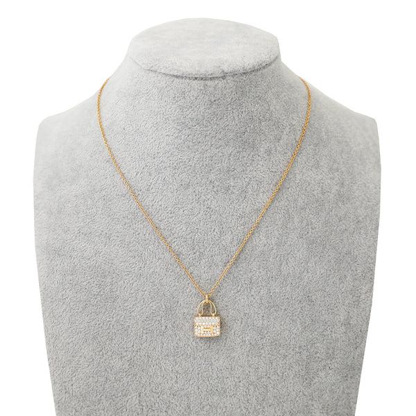 Hermes 18K Rose Gold Diamond Amulettes Constance Pendant Necklace – Accessorio premium elegante
