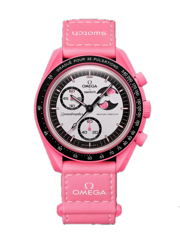 Swatch X Omega Bioceramic Moonswatch Mission To The Pink Moon SO33P700 – Accessorio premium elegante