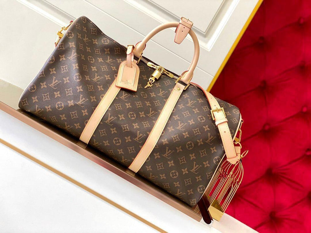 LV KEEPALL BANDOULIÈRE 55 – Accessorio premium elegante