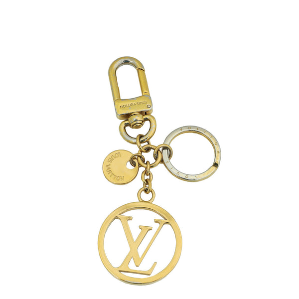 Louis Vuitton Gold Circle Bag Charm & Key Holder – Accessorio premium elegante