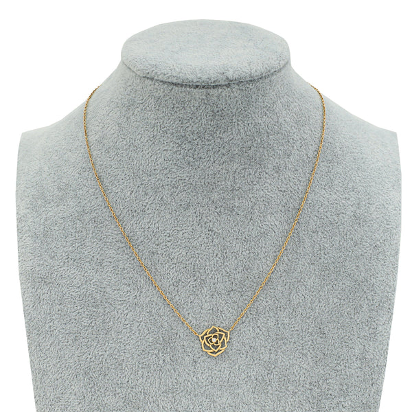 Piaget 18K Rose Gold Diamond Rose Pendant Necklace – Accessorio premium elegante