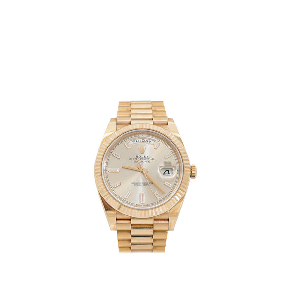 Rolex Everose Gold Diamond Day-Date 40mm Watch – Accessorio premium elegante