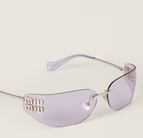 Occhiali da sole Miu Miu Logo lenti rosa chiaro – Accessorio premium elegante