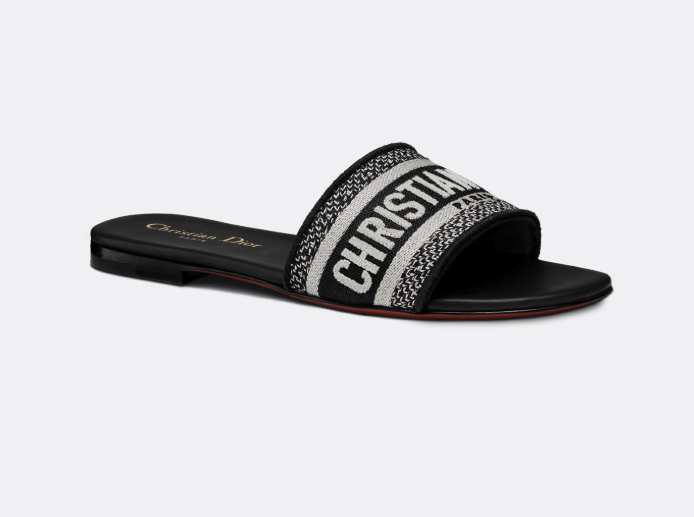 Sandalo Dway Cotone ricamato nero