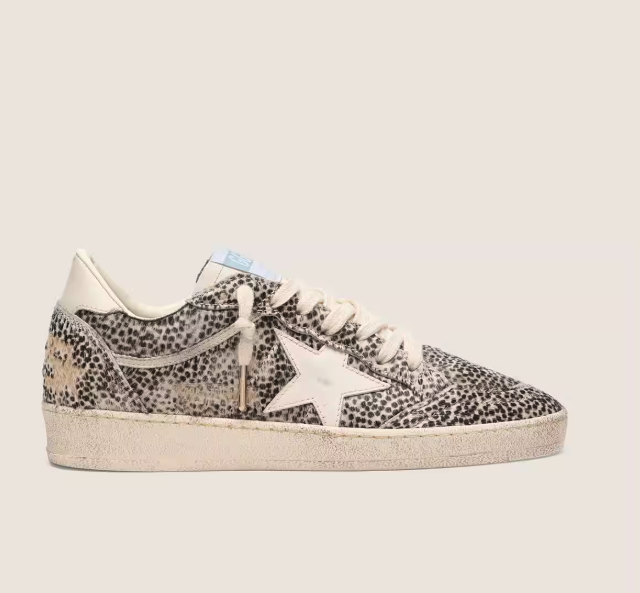 Ball Star LTD in cavallino leo con stella in pelle color crema