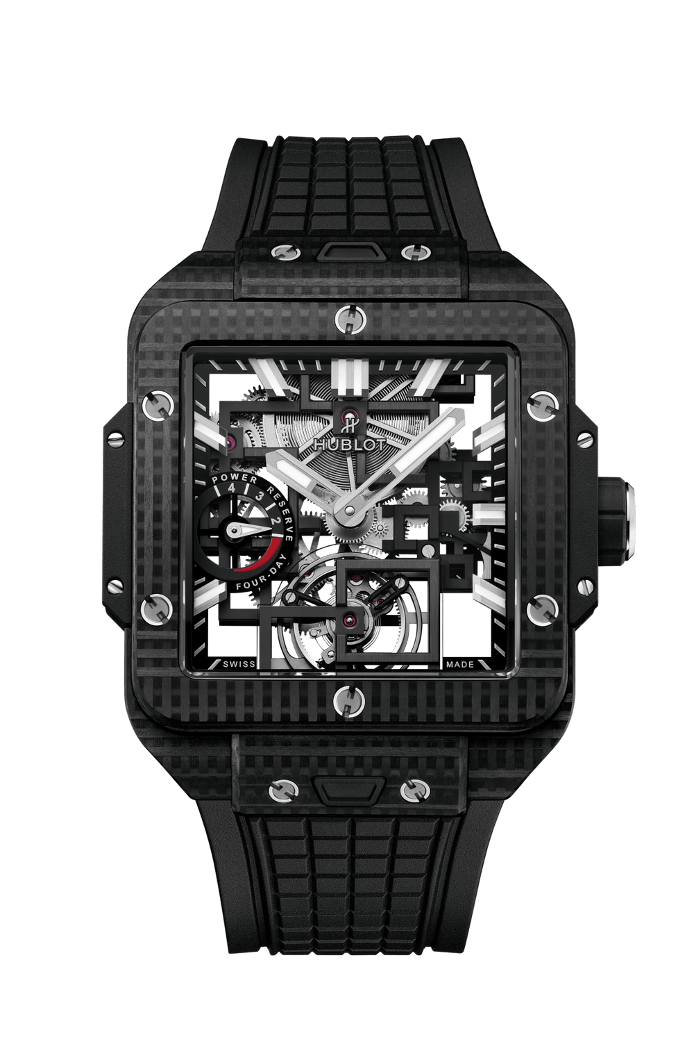 Hublot Square Bang Tourbillon 4-Day Power Reserve 3D Carbon 42mm – Accessorio premium elegante