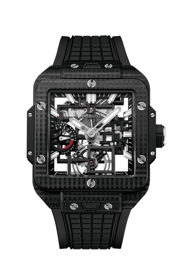 Hublot Square Bang Tourbillon 4-Day Power Reserve 3D Carbon 42mm – Accessorio premium elegante