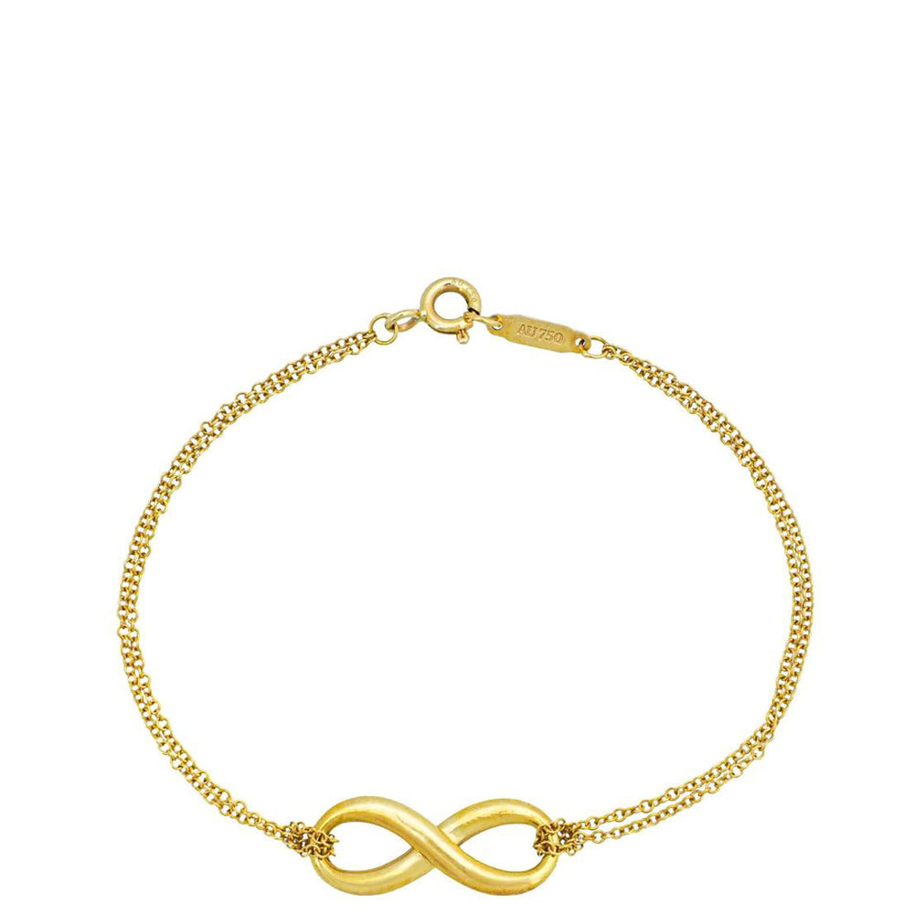 Tiffany & Co 18K Yellow Gold Infinity Bracelet – Accessorio premium elegante