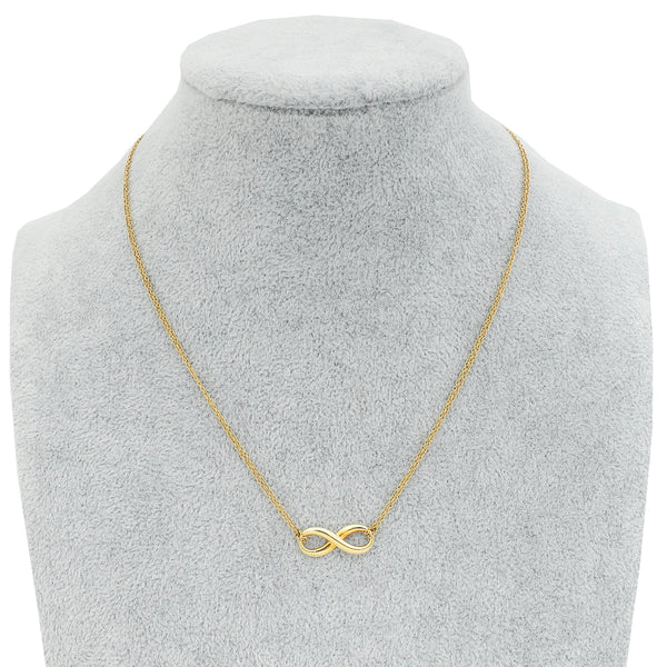 Tiffany & Co 18K Yellow Gold Double Chain Infinity Pendant Necklace – Accessorio premium elegante