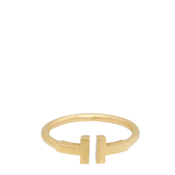 Tiffany & Co 18K Pink Gold T Wire Ring 56 – Accessorio premium elegante