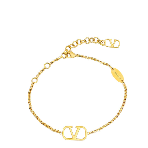 Valentino Gold Finish VLogo Signature Bracelet – Accessorio premium elegante