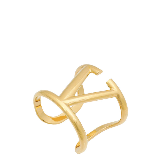 Valentino Gold Vlogo Cuff Small Bracelet – Accessorio premium elegante