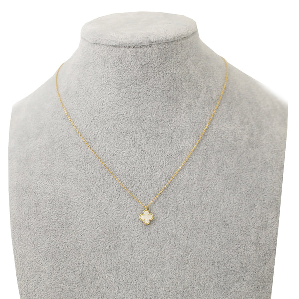 Van Cleef & Arpels 18K Yellow Gold MOP Sweet Alhambra Necklace – Accessorio premium elegante