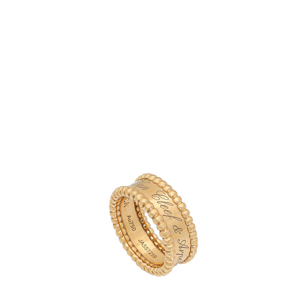 Van Cleef & Arpels 18K Rose Gold Perlée signature Ring 50 – Accessorio premium elegante