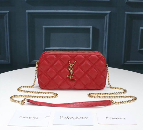 YSL MINI BAG IN MATELASSÉ RED – Accessorio premium elegante
