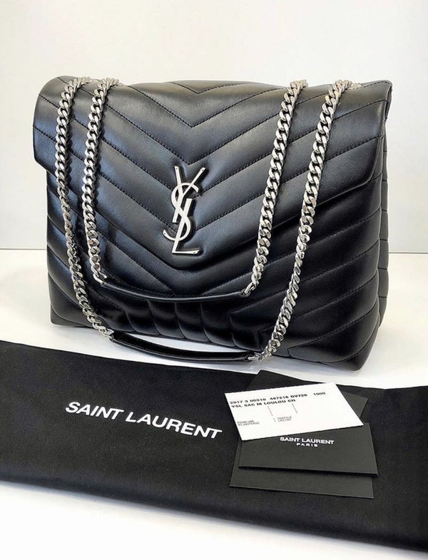 YSL BORSA LOULOU MEDIA IN PELLE TRAPUNTATA – Accessorio premium elegante