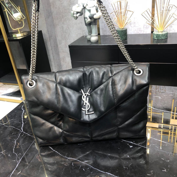 YSL PUFFER MEDIUM BAG IN QUILTED LAMBSKIN – Accessorio premium elegante