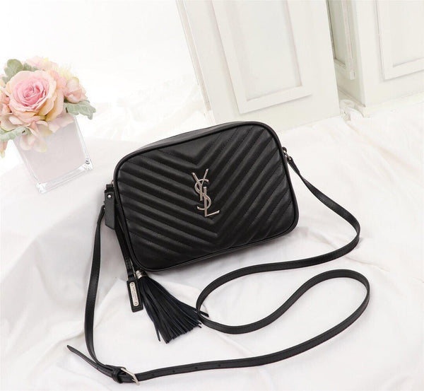 YSL LOU MINI BAG IN MATELASSÉ GRAIN DE POUDRE EMBOSSED LEATHER – Accessorio premium elegante