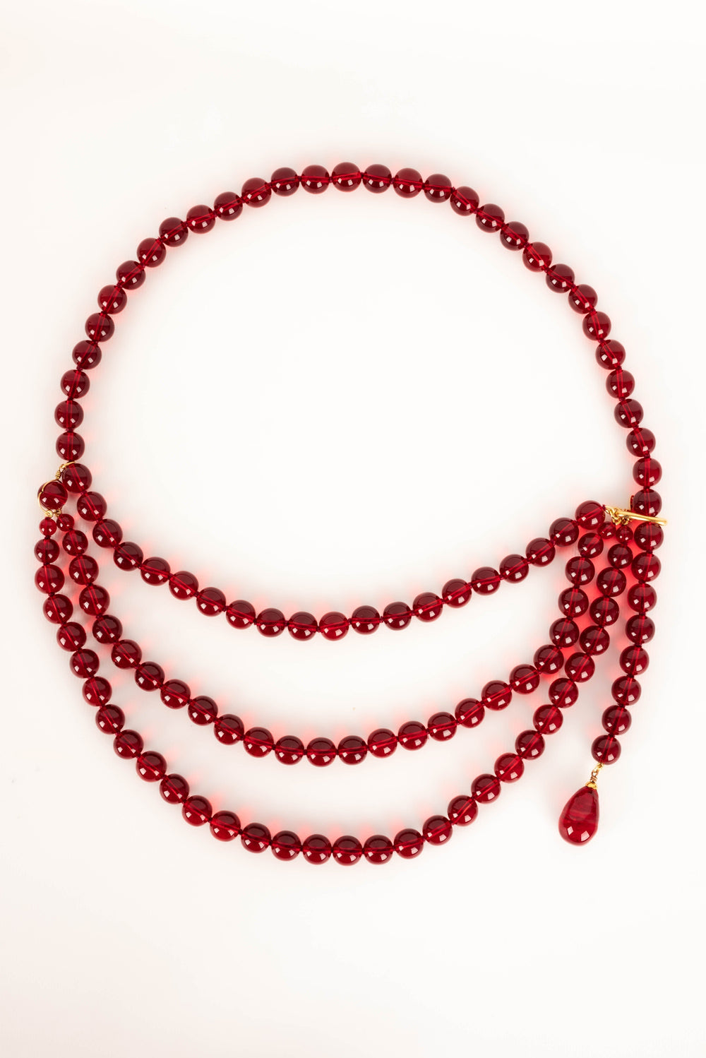 Ceinture de perles rouges Chanel 1992 – Accessorio premium elegante