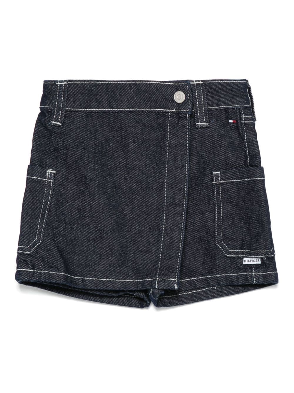 Gonna cargo denim per bambina Tommy Hilfiger Junior blu con passanti – Accessorio premium elegante