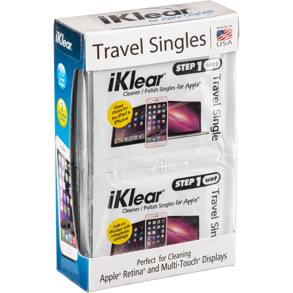 iKlear Klear Screen Cleaning Singles (20-pack) – Accessorio premium elegante