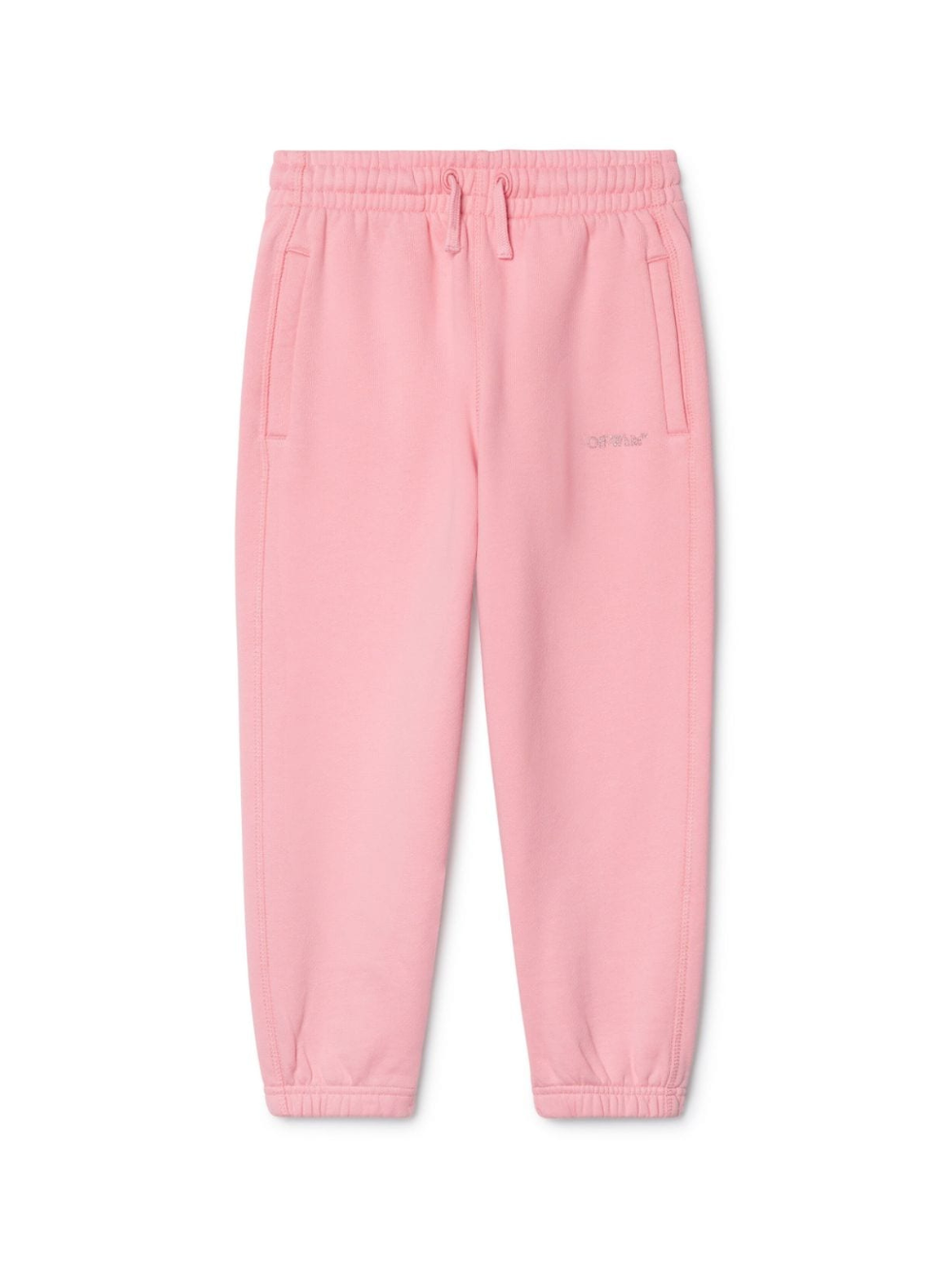 Pantaloni sportivi Bookish per bambina Off-White Kids rosa con dettaglio con glitter – Accessorio premium elegante
