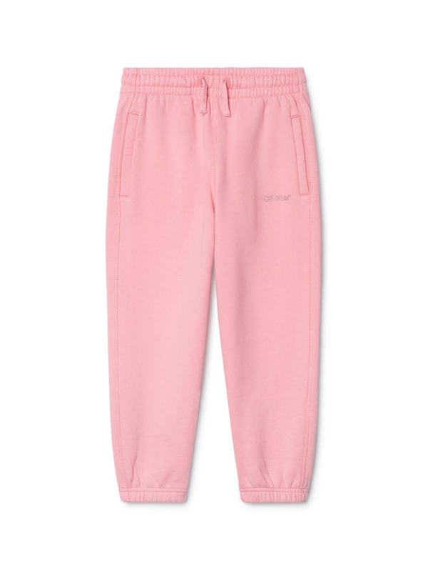 Pantaloni sportivi Bookish per bambina Off-White Kids rosa con dettaglio con glitter – Accessorio premium elegante