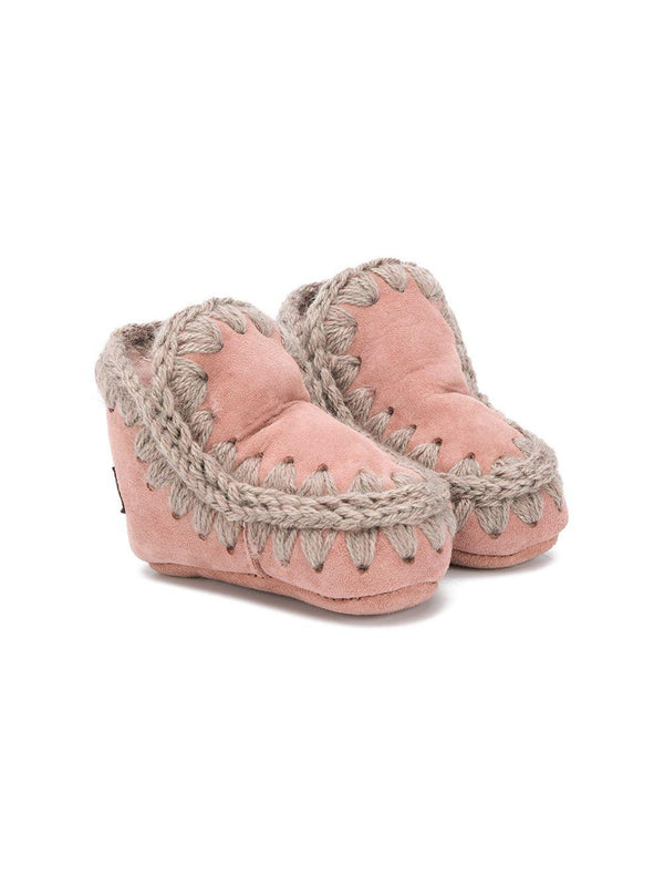 Stivali da neve per neonata Mou Kids rosa con punta tonda – Accessorio premium elegante