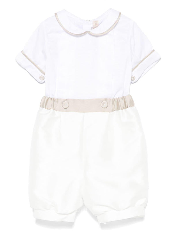 Tutina per neonato La Stupenderia bianco con colletto – Accessorio premium elegante