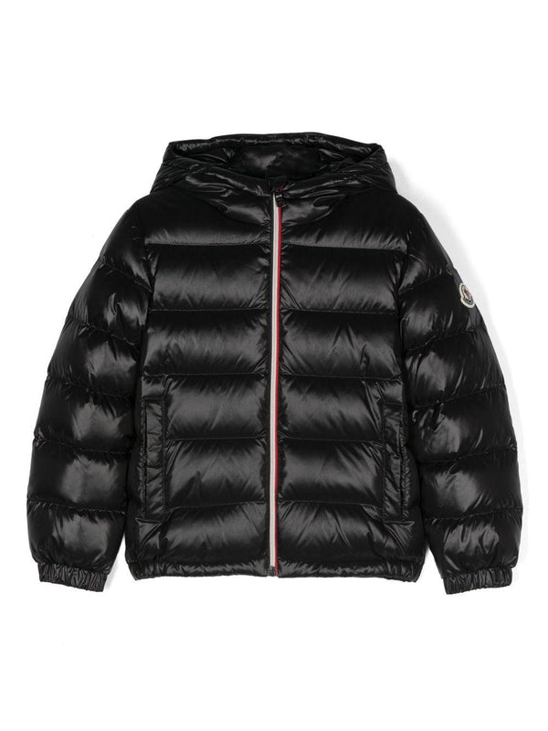 Piumino per bambino Moncler Enfant nero con cappuccio – Accessorio premium elegante