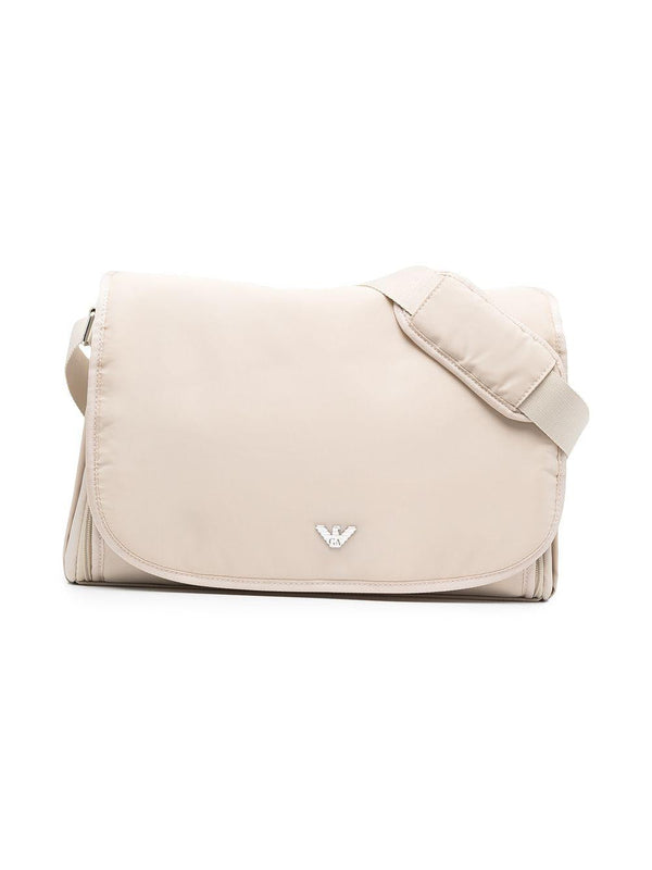 Borsa fasciatoio per neonati Emporio Armani Kids beige con applicazione – Accessorio premium elegante