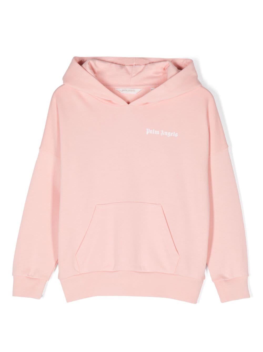 Felpa con cappuccio per bambina Palm Angels Kids con logo goffrato – Accessorio premium elegante