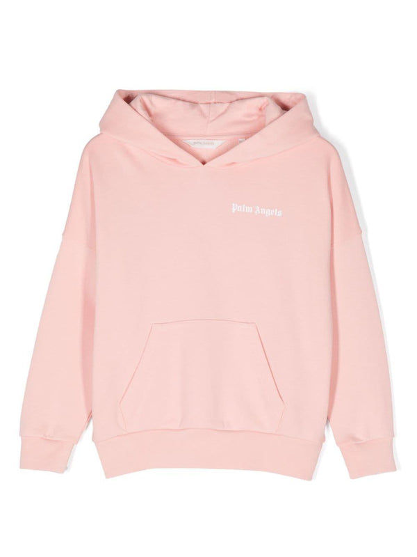 Felpa con cappuccio per bambina Palm Angels Kids con logo goffrato – Accessorio premium elegante
