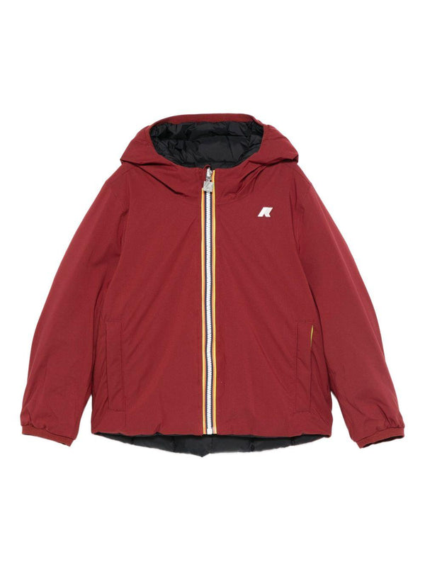 Giubbino per bambino K-Way Kids rosso con toppa con logo – Accessorio premium elegante