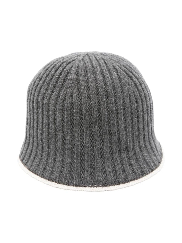 Berretto con catena Monili per bambina Brunello Cucinelli Kids grigio – Accessorio premium elegante
