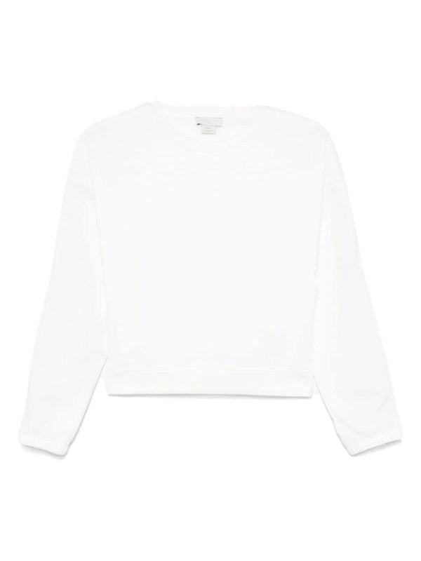 Felpa per bambina Stella McCartney Kids bianco con zip e decorazione sulla manica – Accessorio premium elegante
