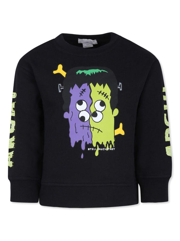 Felpa per bambino Stella McCartney Kids nero con stampa grafica – Accessorio premium elegante