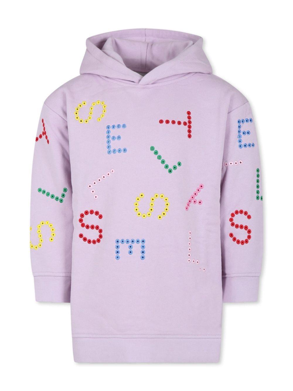 Abito per bambina Stella McCartney Kids viola con cappuccio – Accessorio premium elegante